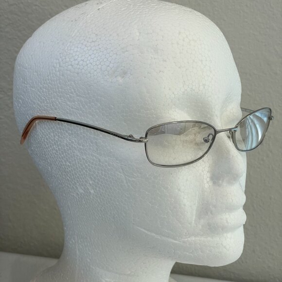 Vintage Y2K Ralph Lauren Silver Glasses 135 Brown Tinted Oval Lens Unisex - Picture 2 of 10